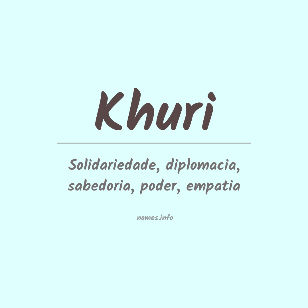 Significado do nome Khuri