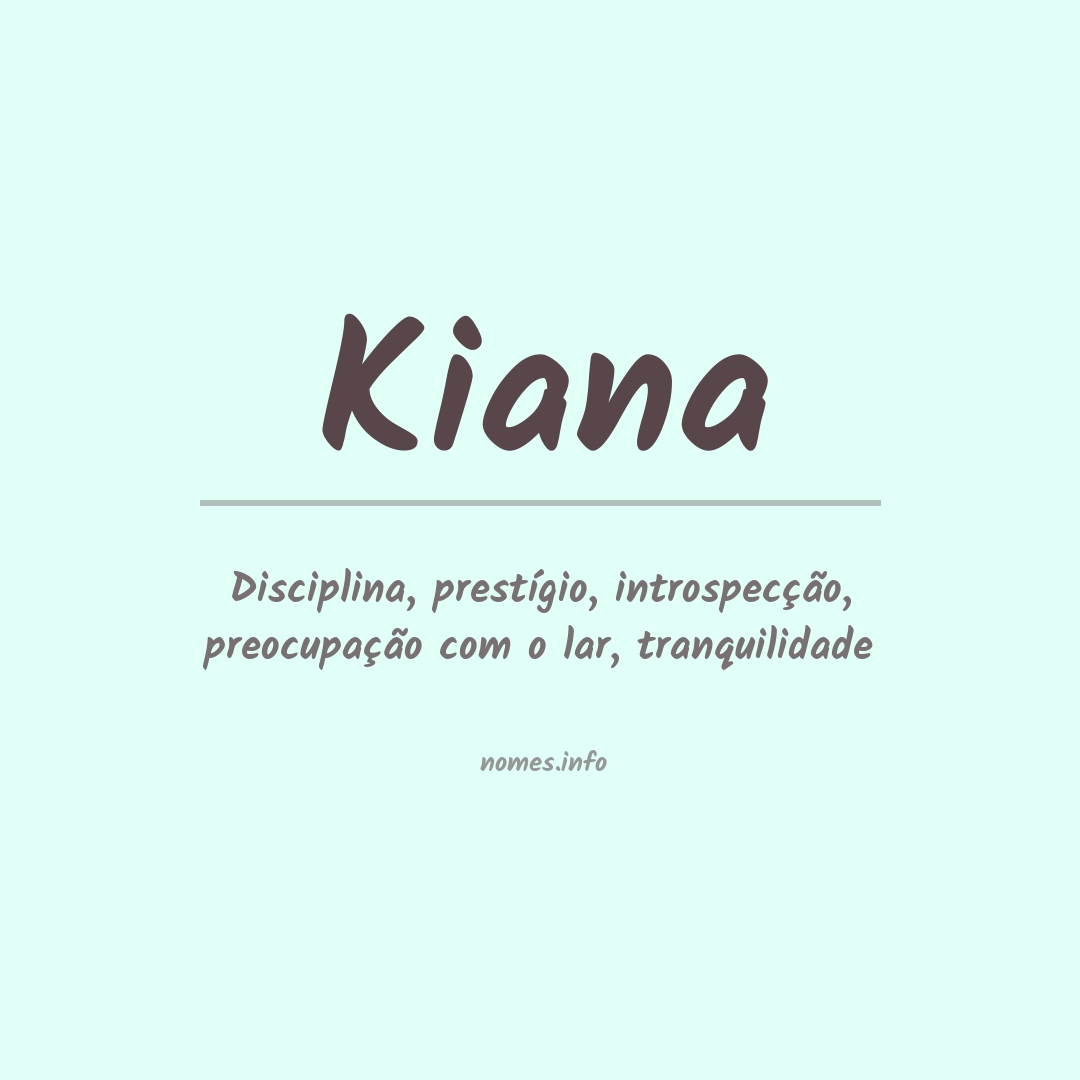 Significado do nome Kiana