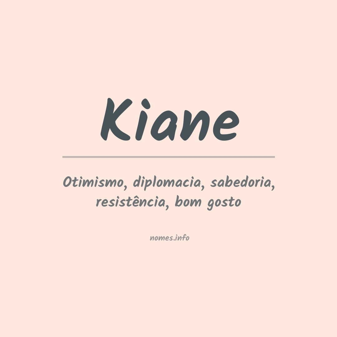 Significado do nome Kiane