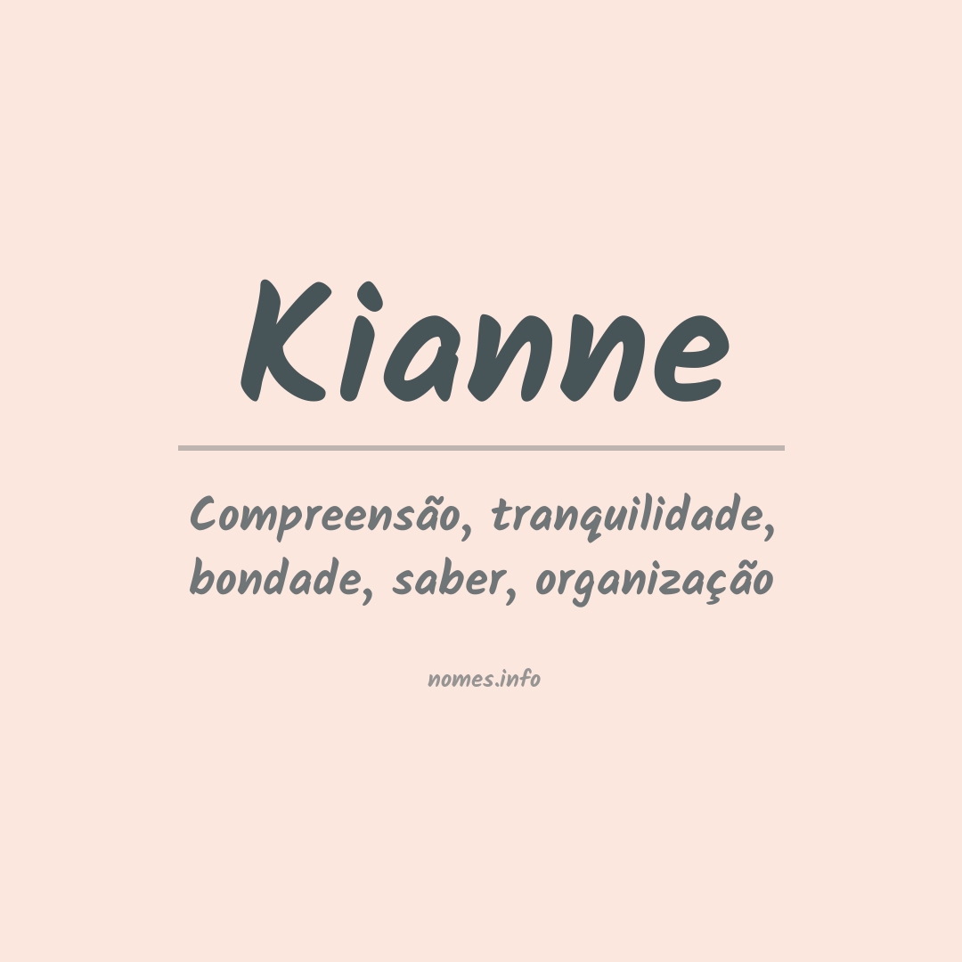 Significado do nome Kianne