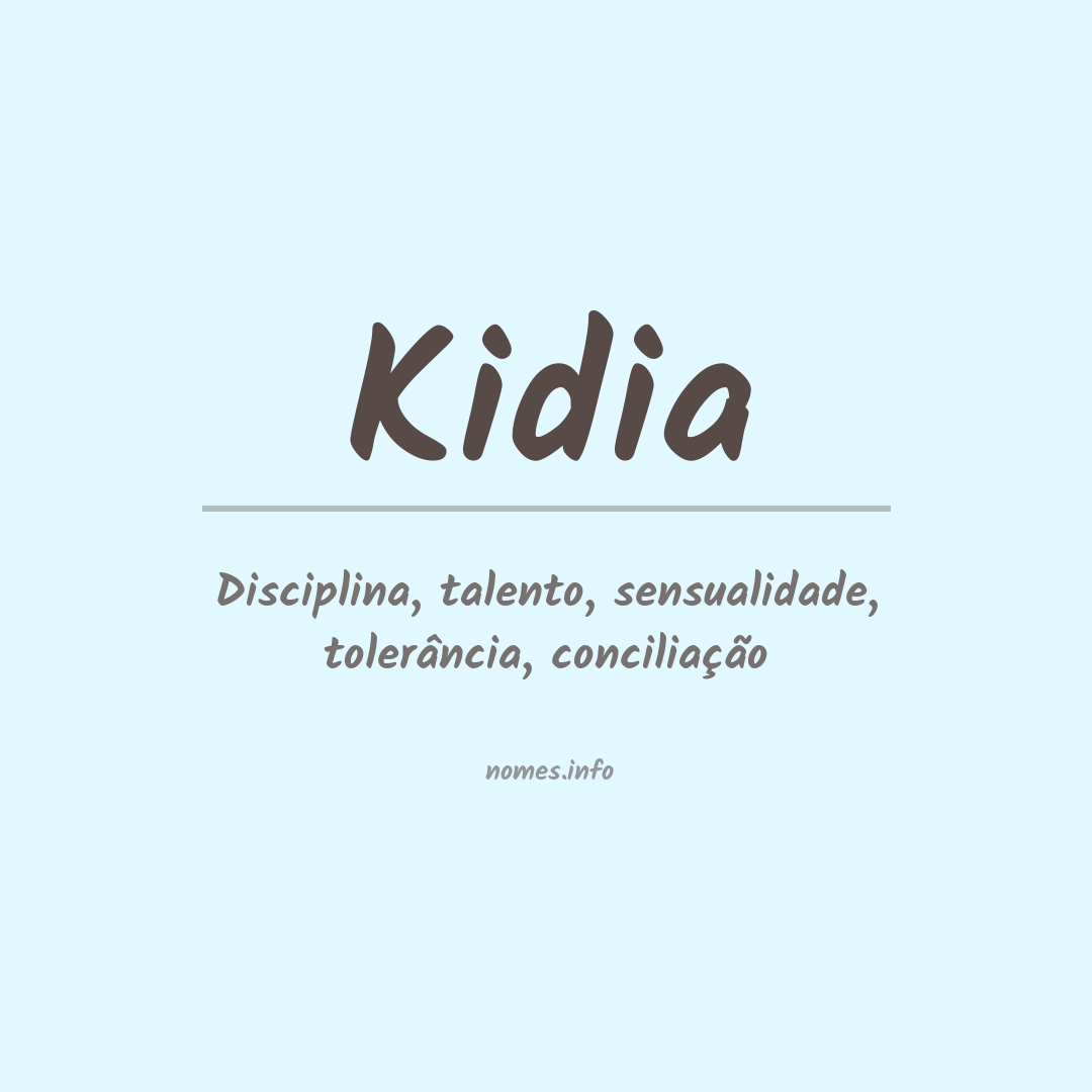 Significado do nome Kidia