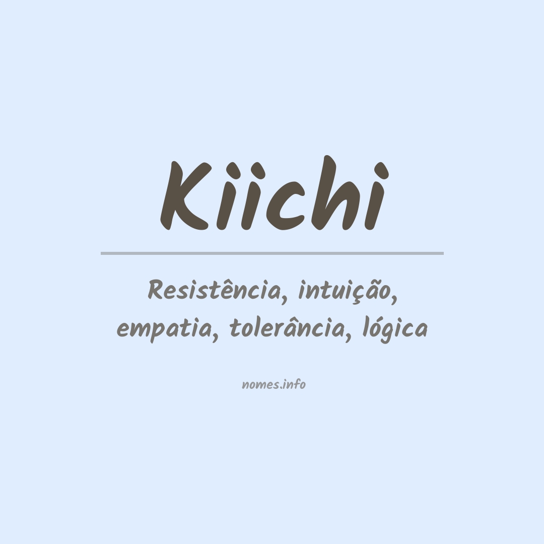Significado do nome Kiichi