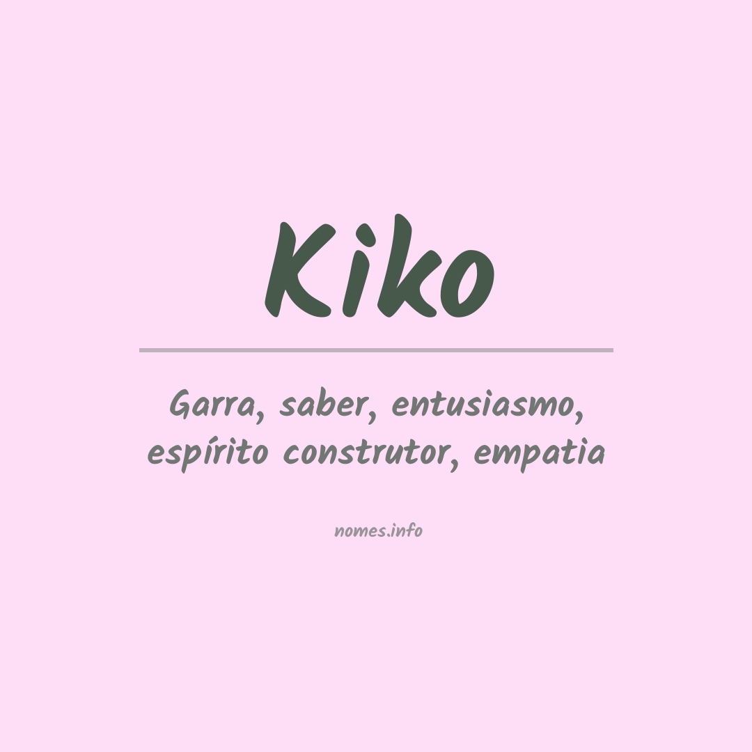 Significado do nome Kiko