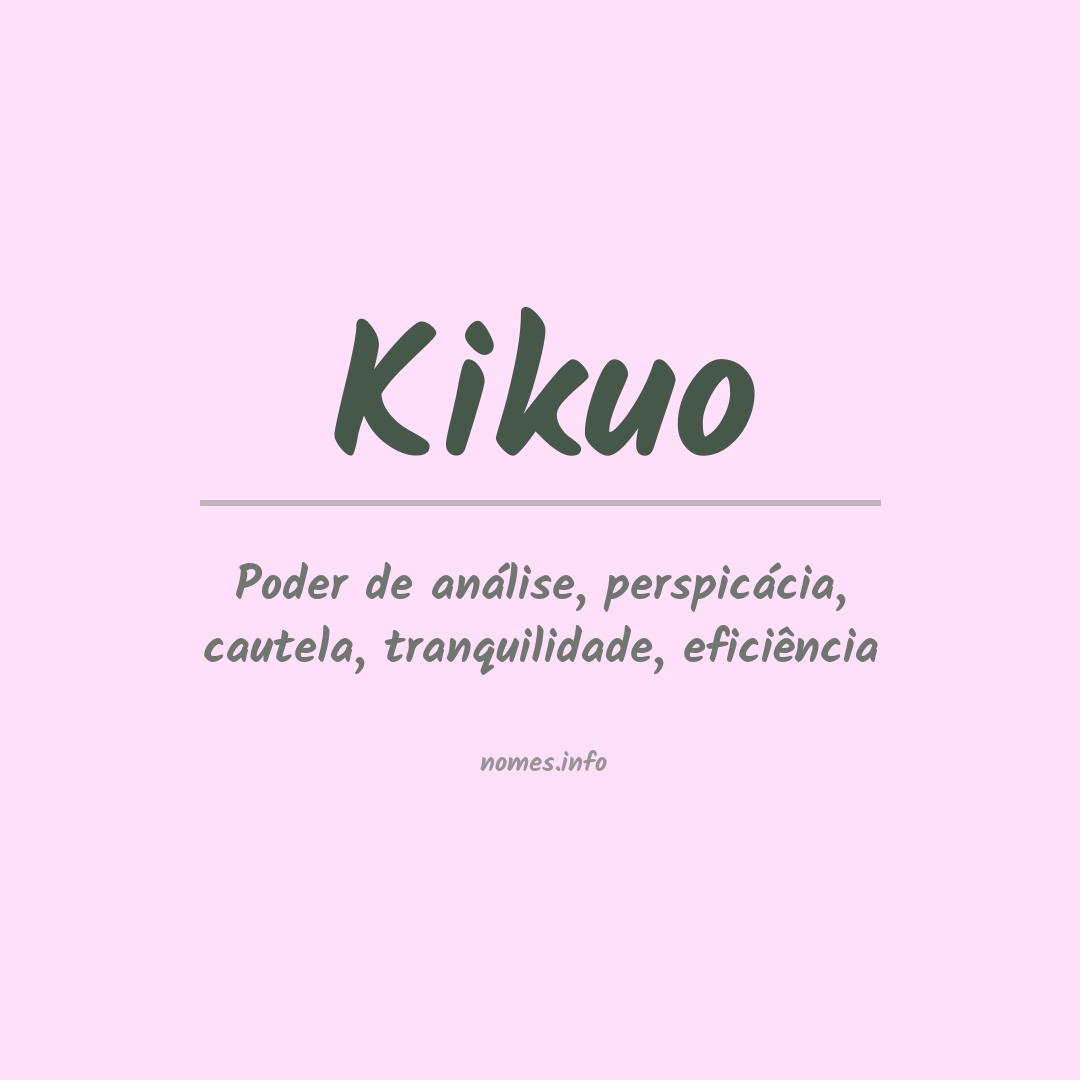 Significado do nome Kikuo