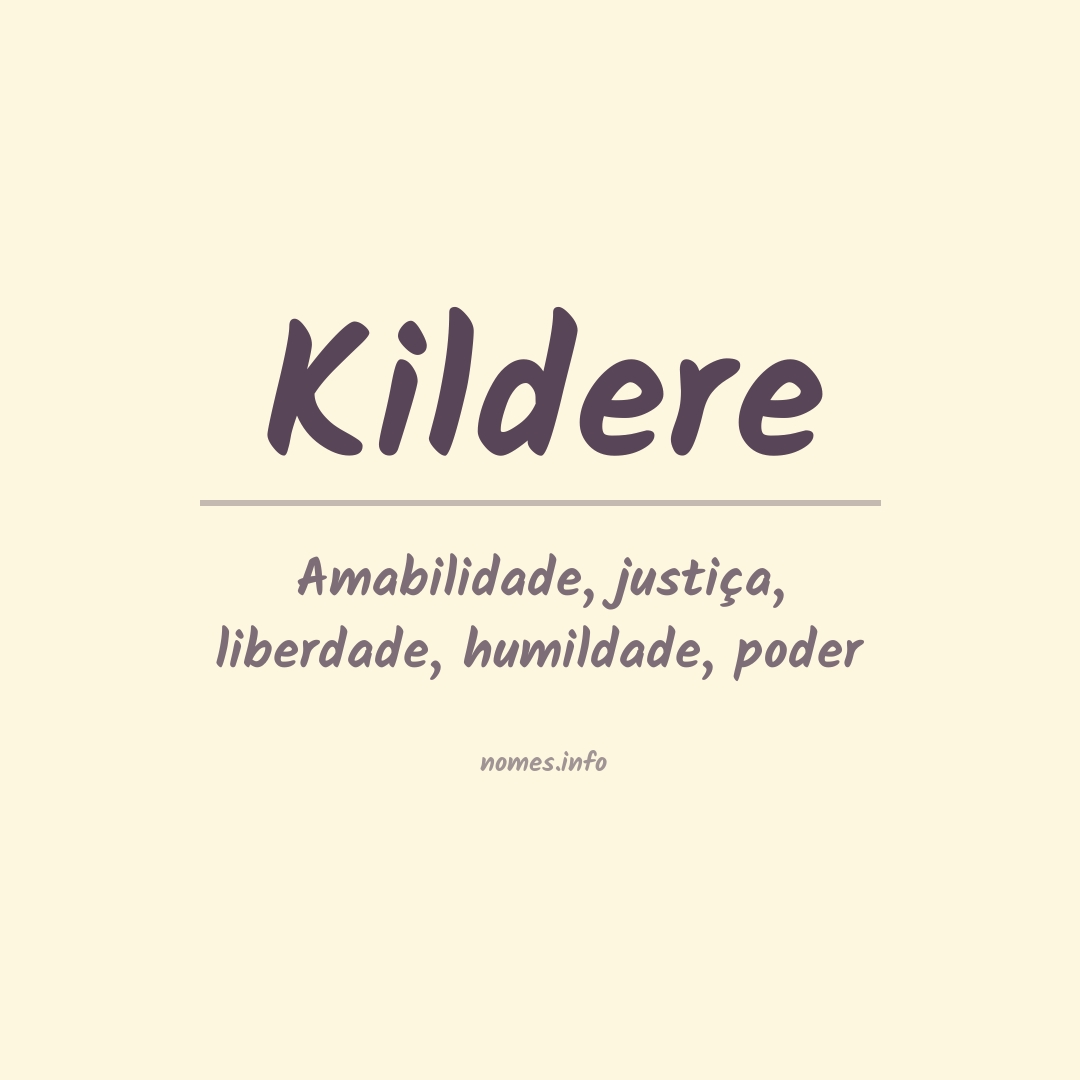 Significado do nome Kildere