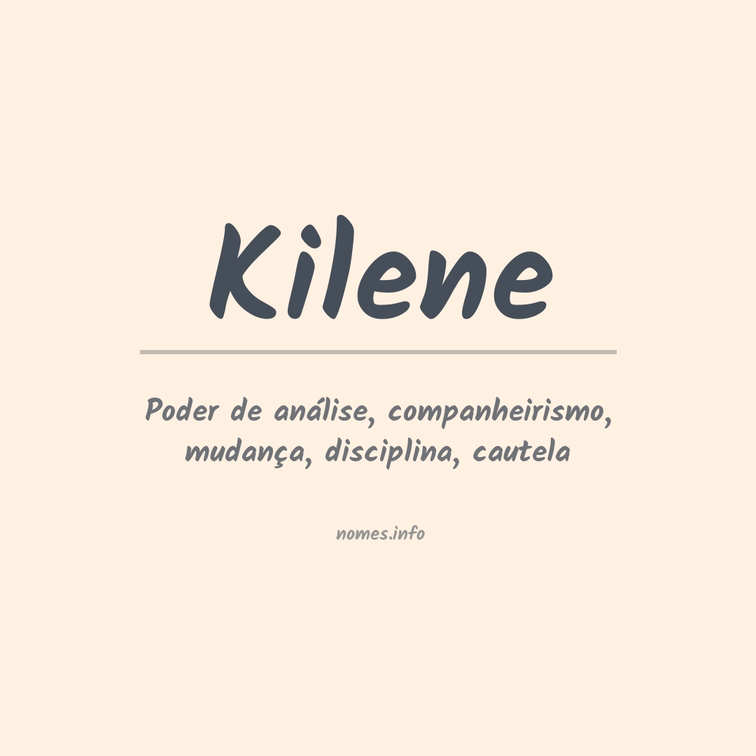 Significado do nome Kilene