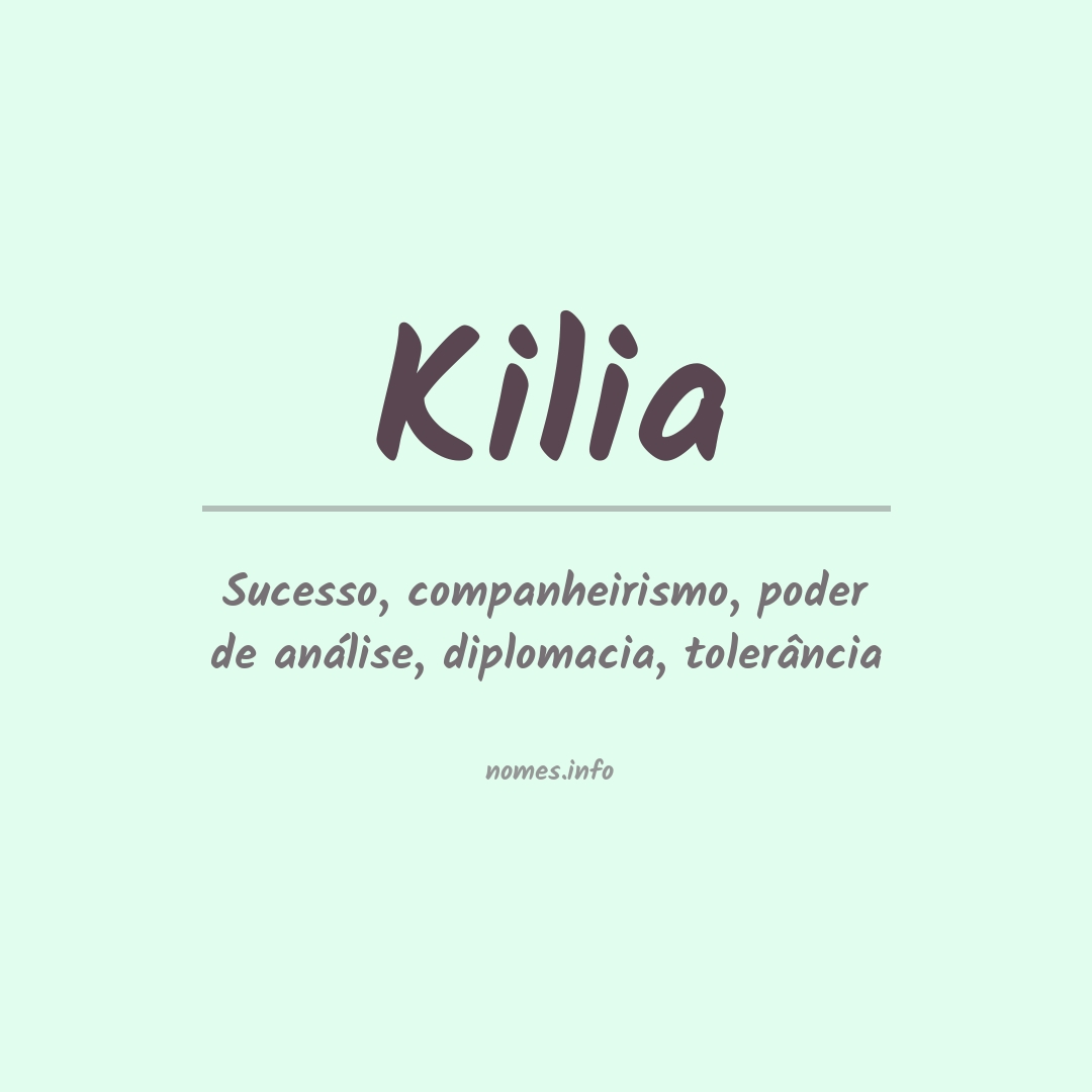 Significado do nome Kilia
