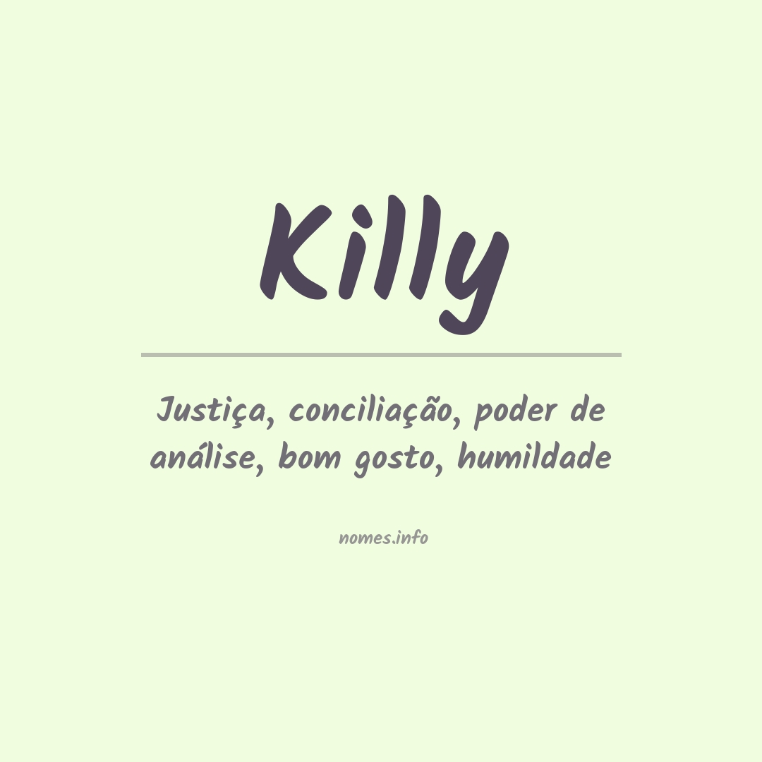 Significado do nome Killy