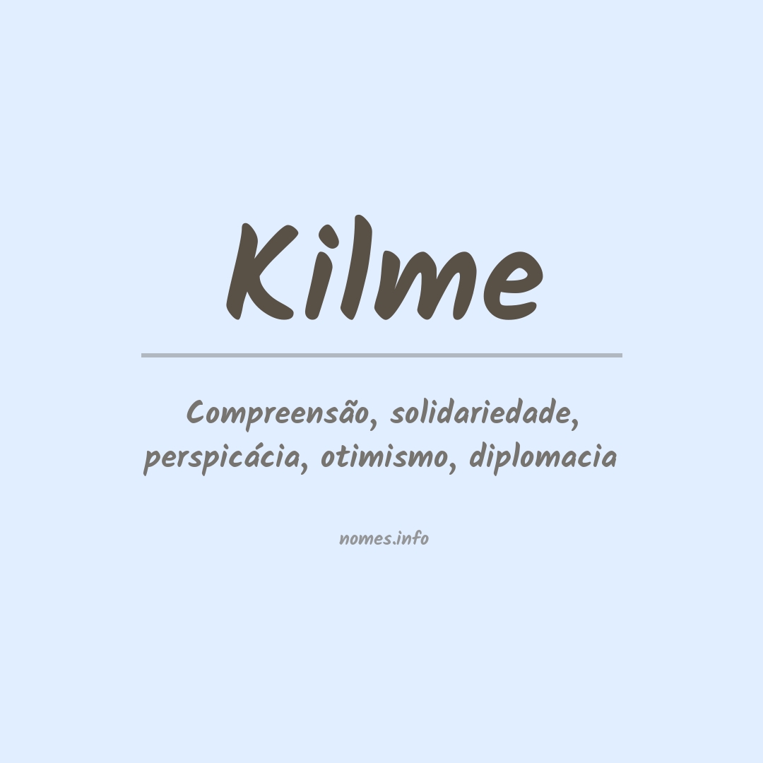 Significado do nome Kilme