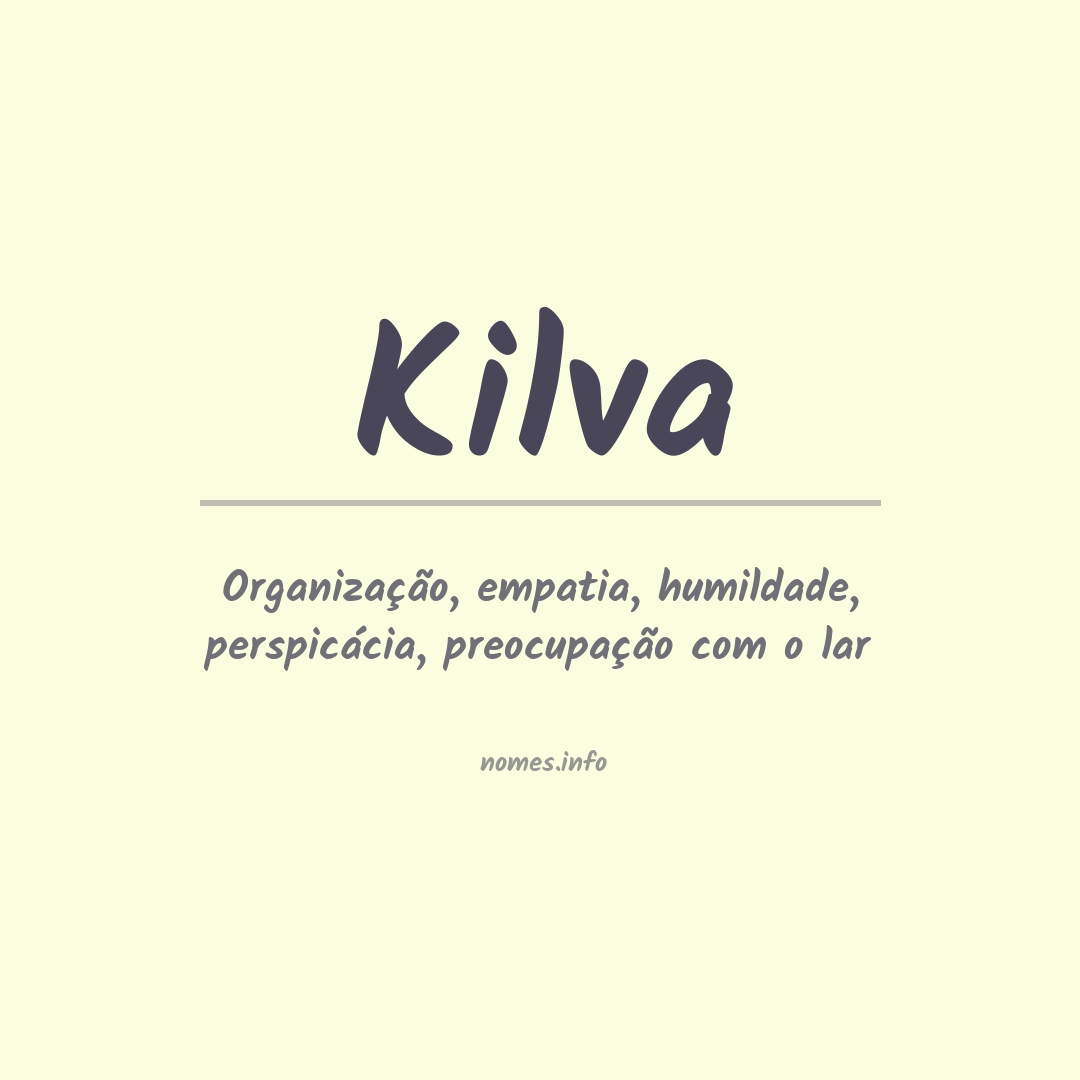 Significado do nome Kilva