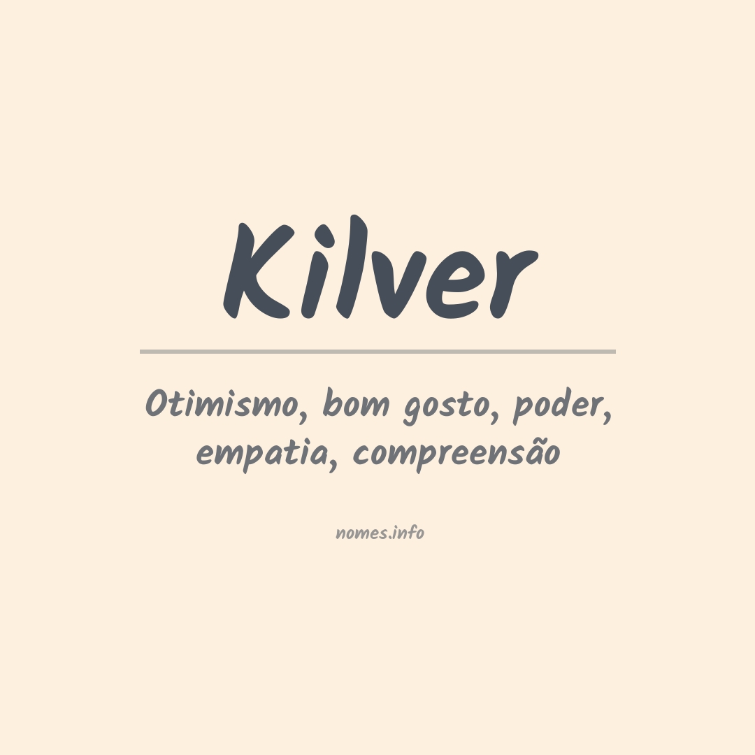 Significado do nome Kilver