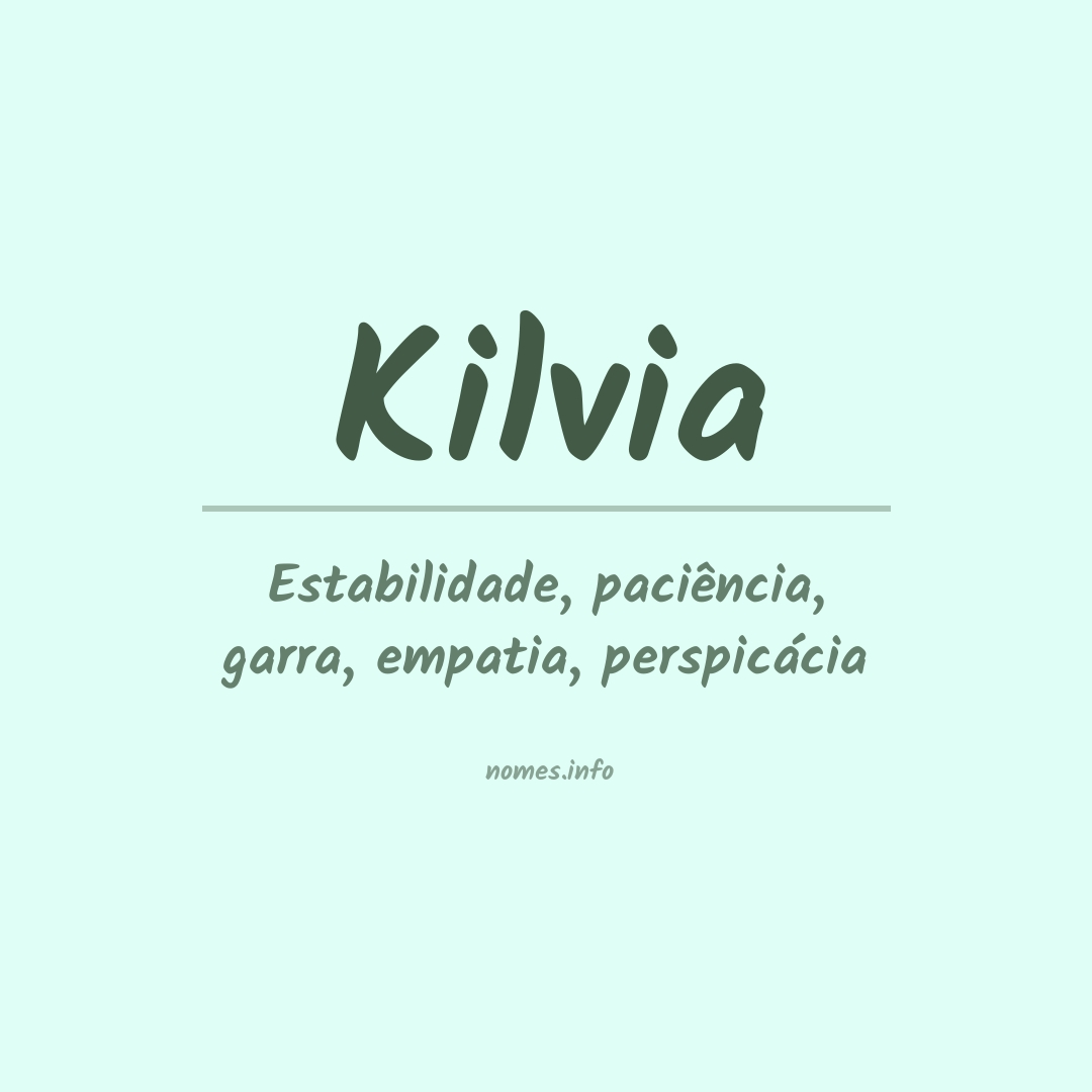 Significado do nome Kilvia