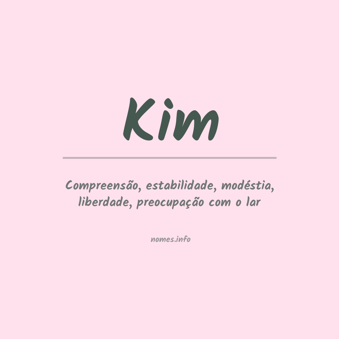 Significado do nome Kim