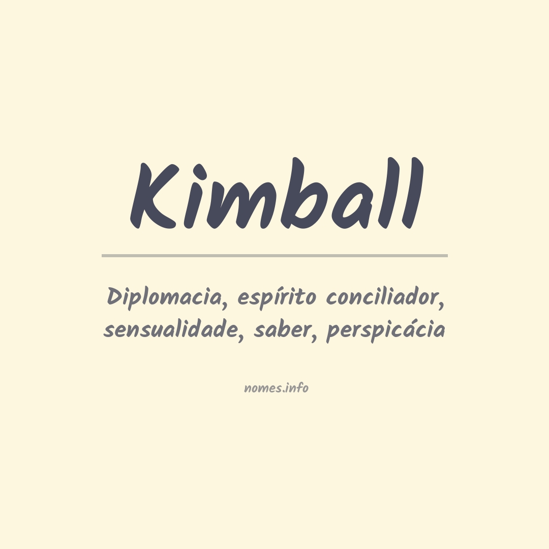 Significado do nome Kimball