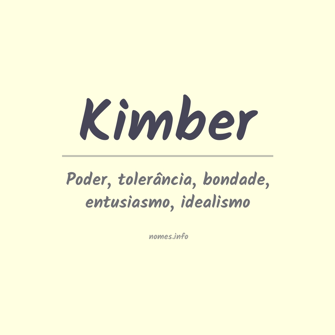 Significado do nome Kimber