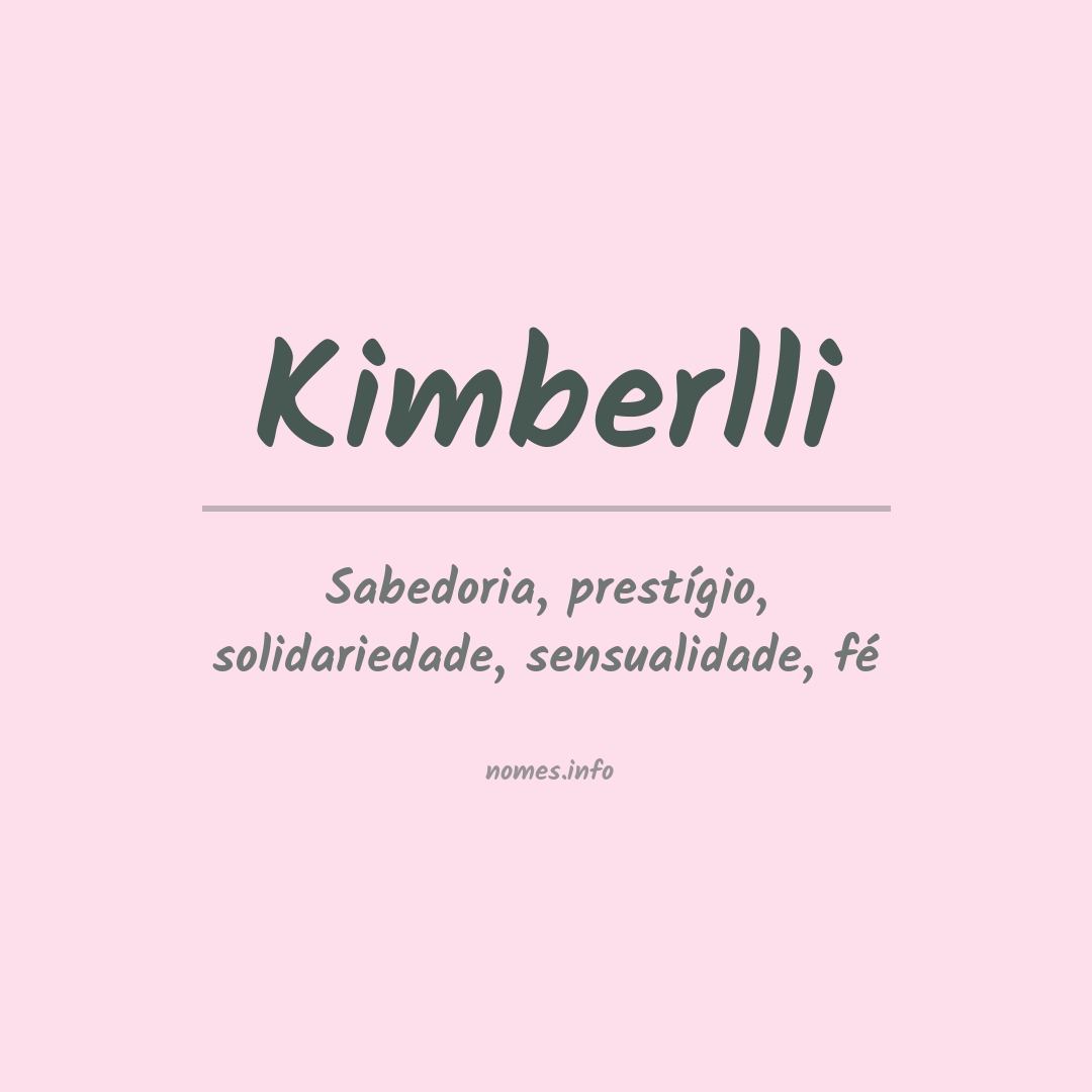 Significado do nome Kimberlli
