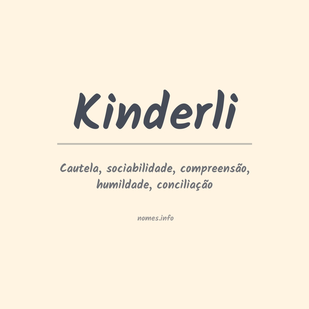 Significado do nome Kinderli