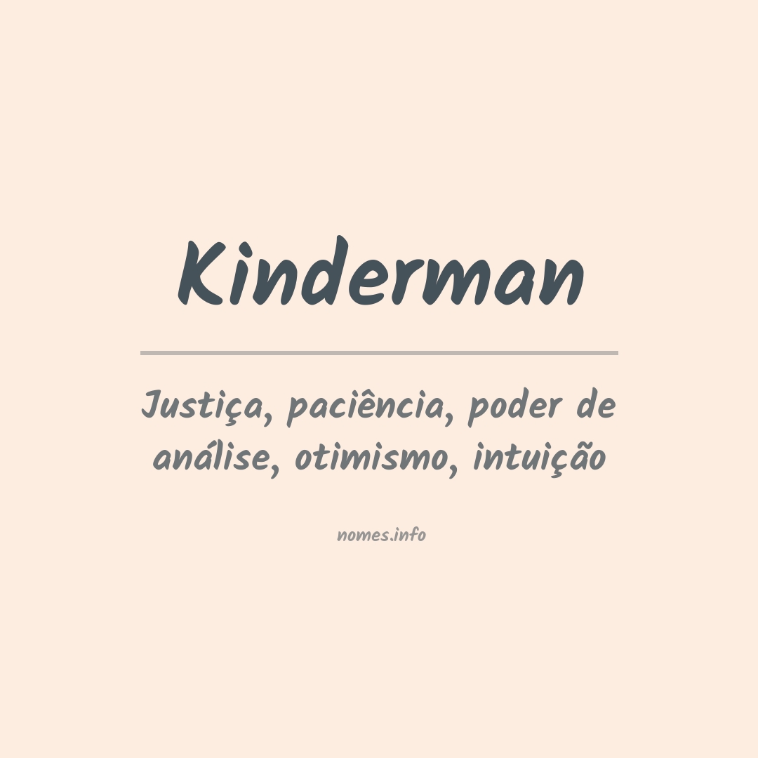 Significado do nome Kinderman