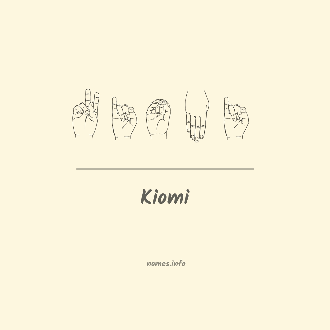 Kiomi em Libras Kiomi em Libras