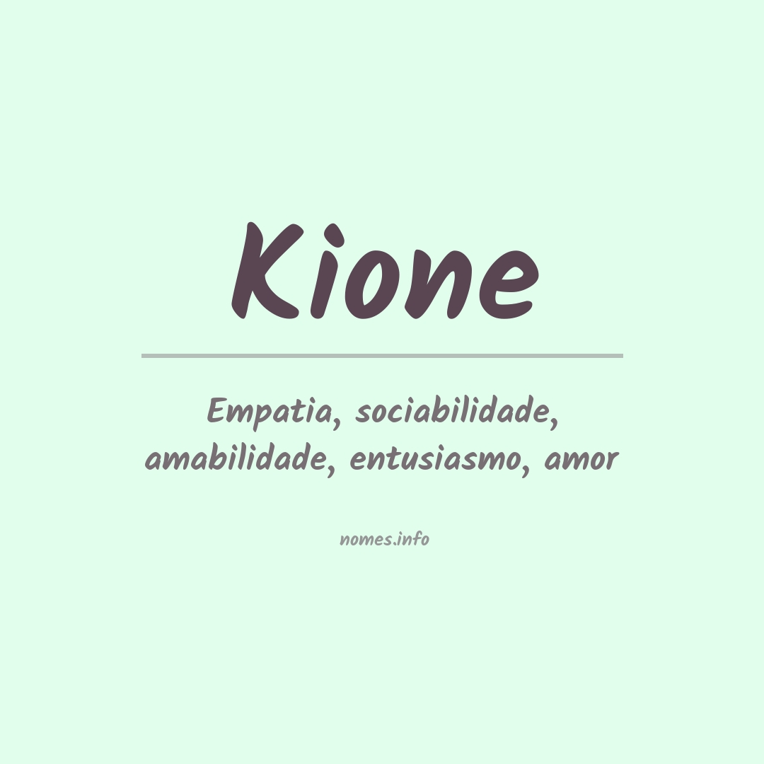 Significado do nome Kione