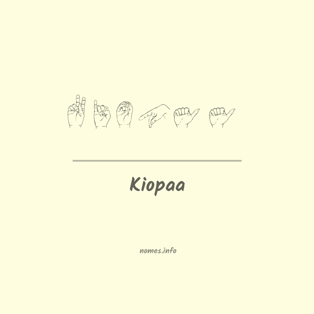 Kiopaa em Libras