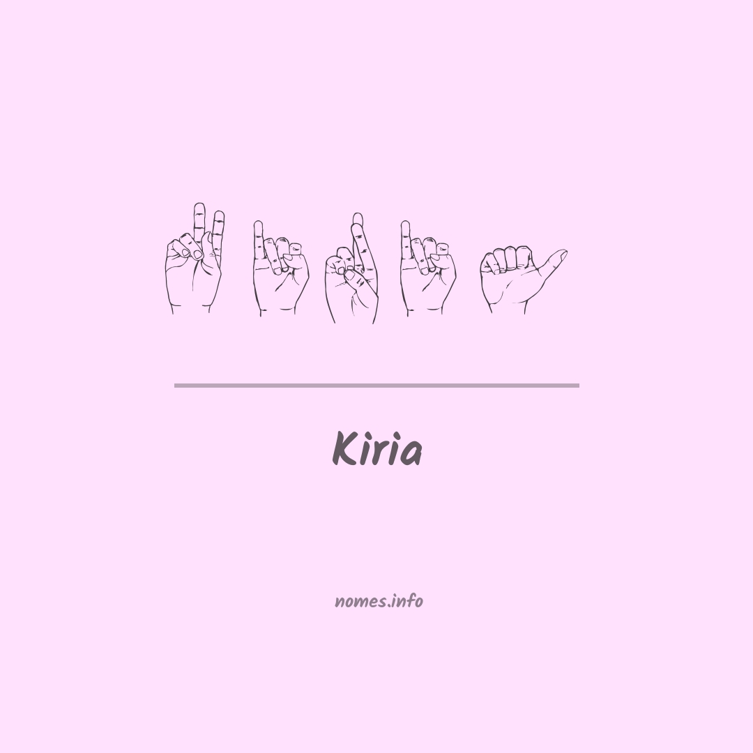 Kiria em Libras