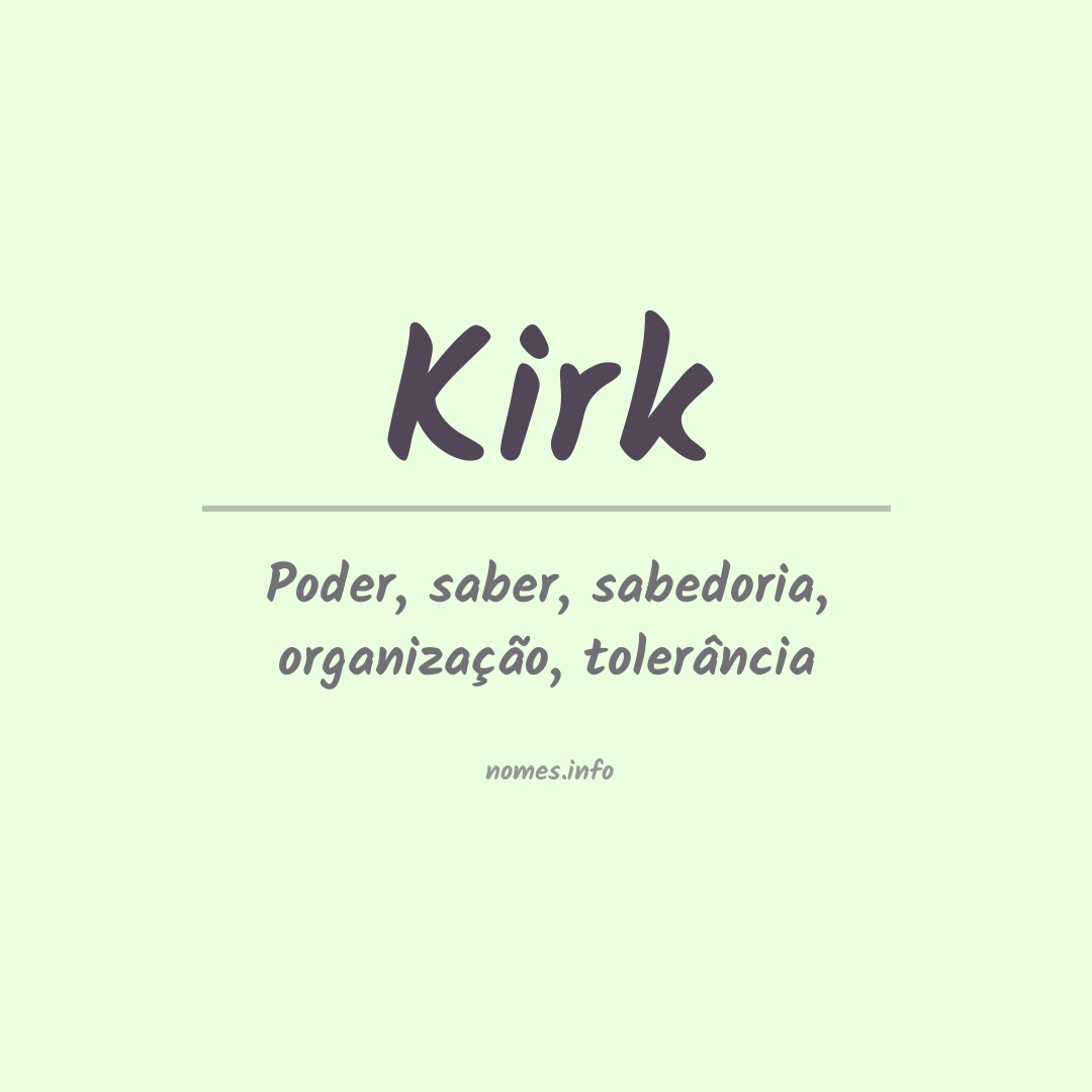 Significado do nome Kirk