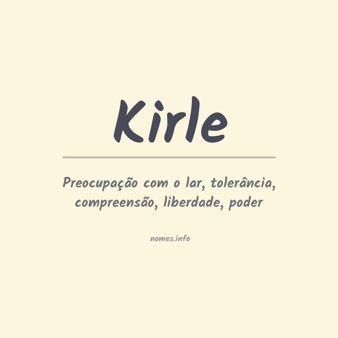 Significado do nome Kirle