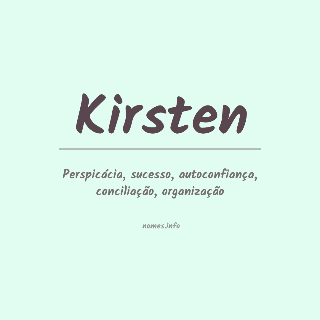 Significado do nome Kirsten