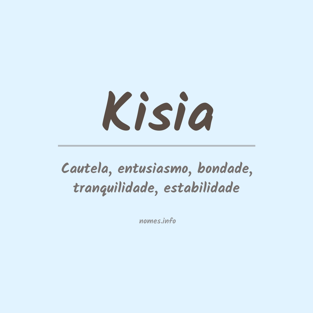 Significado do nome Kisia