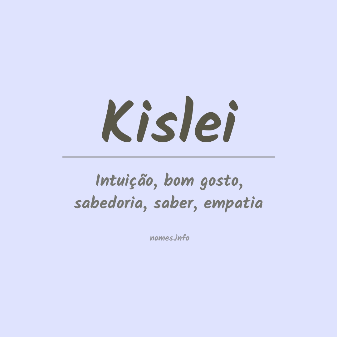 Significado do nome Kislei