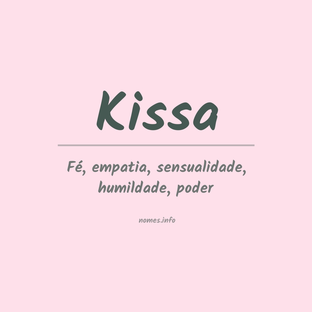 Significado do nome Kissa