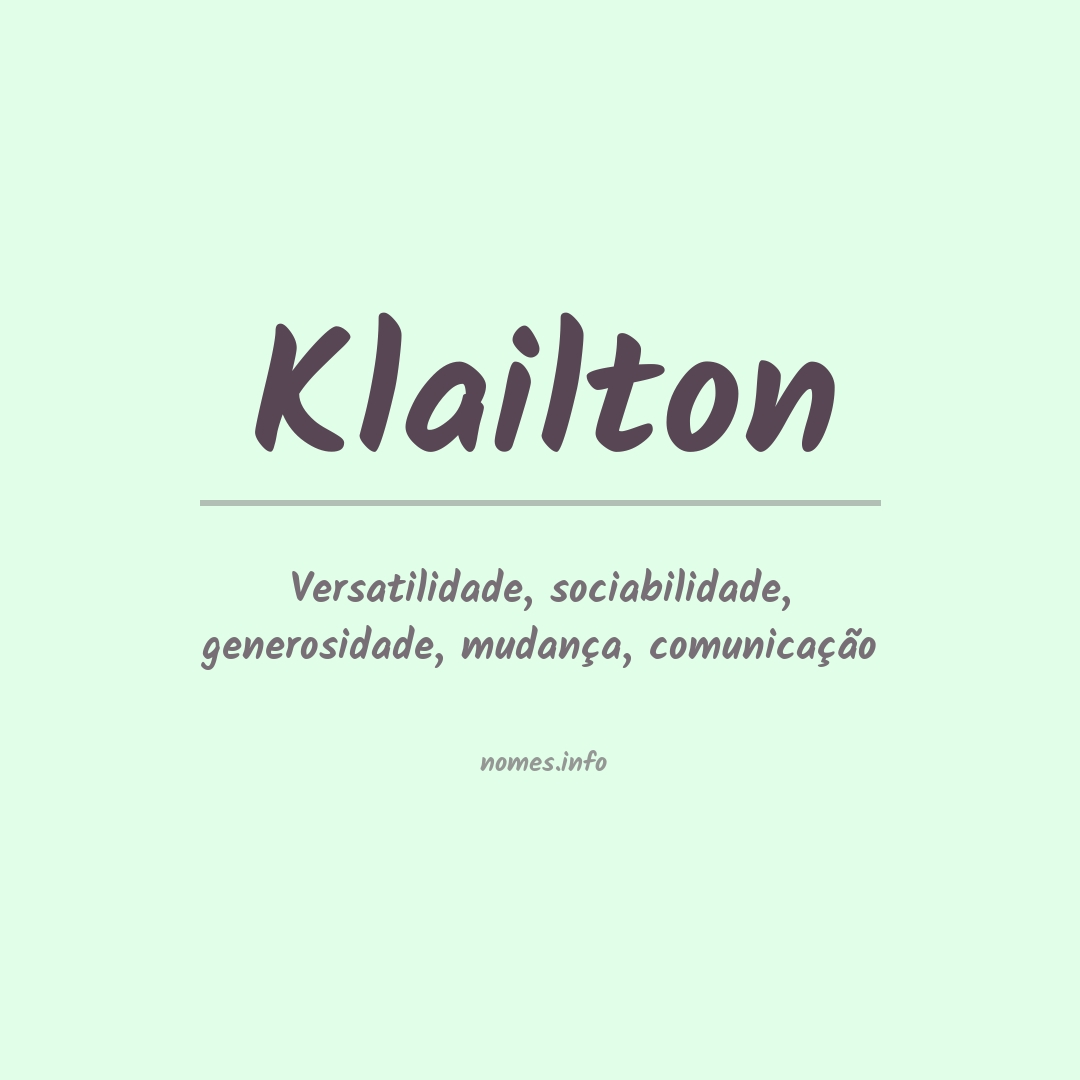 Significado do nome Klailton