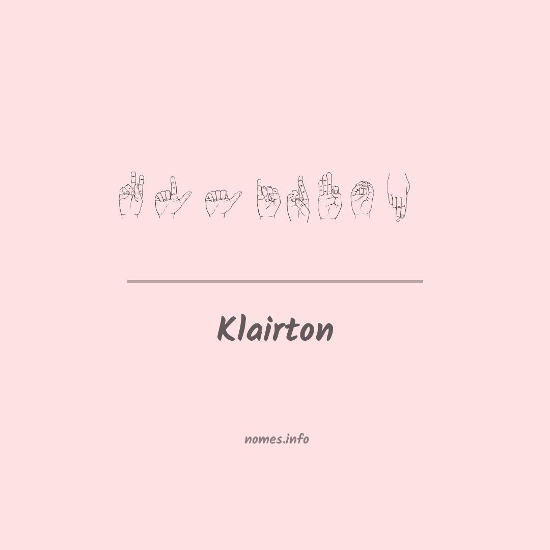 Klairton em Libras