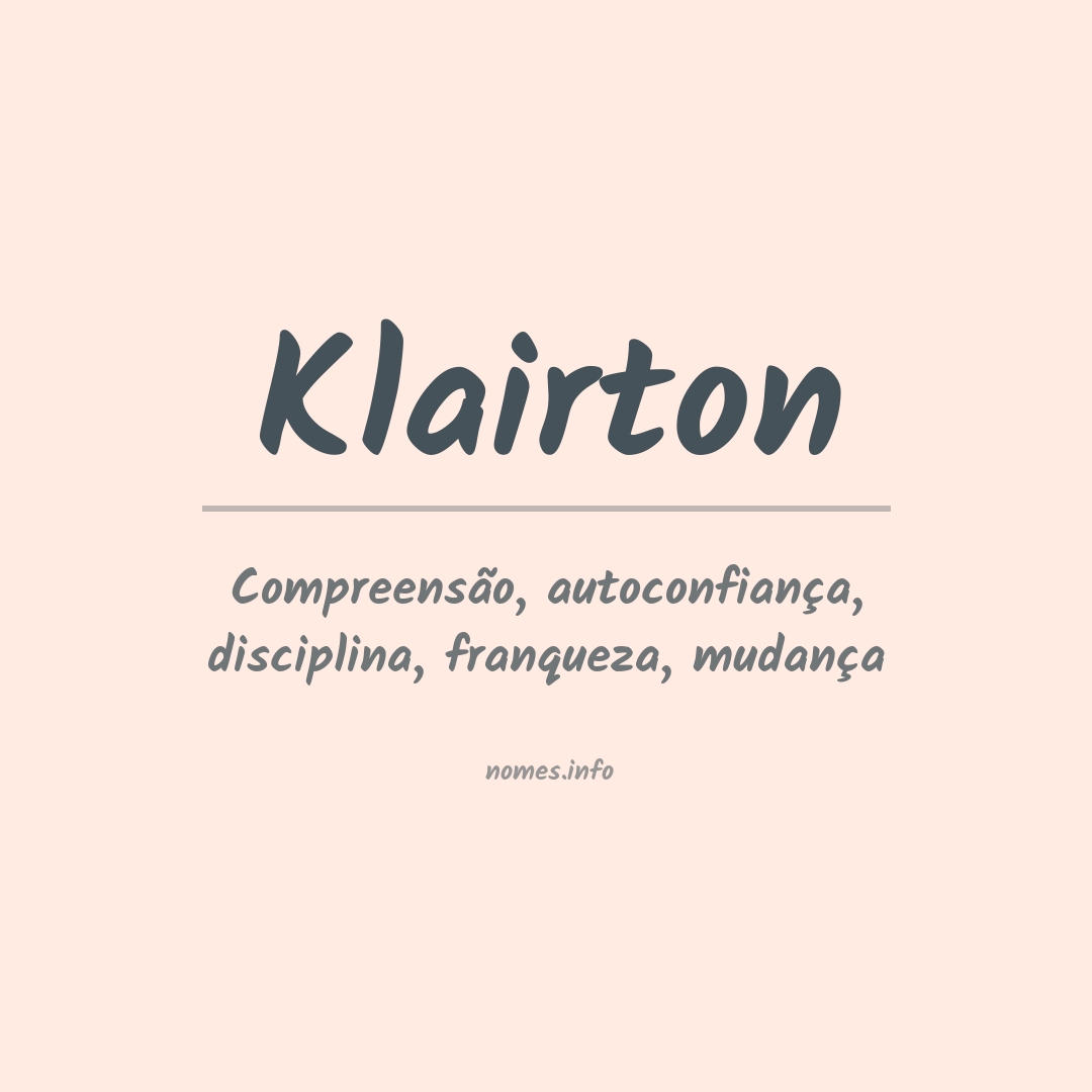 Significado do nome Klairton