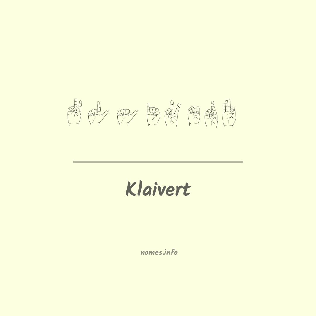 Klaivert em Libras