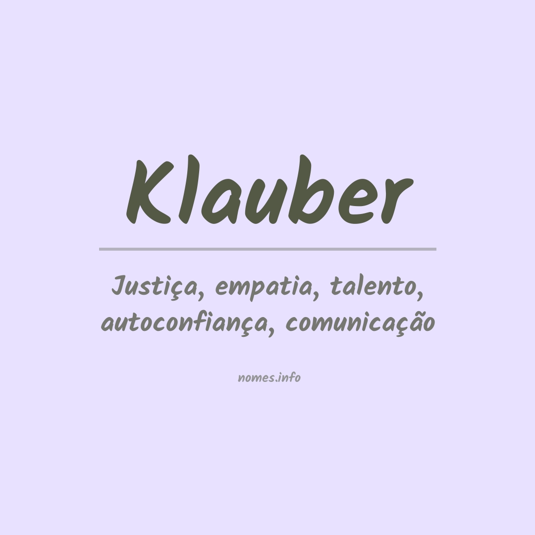 Significado do nome Klauber