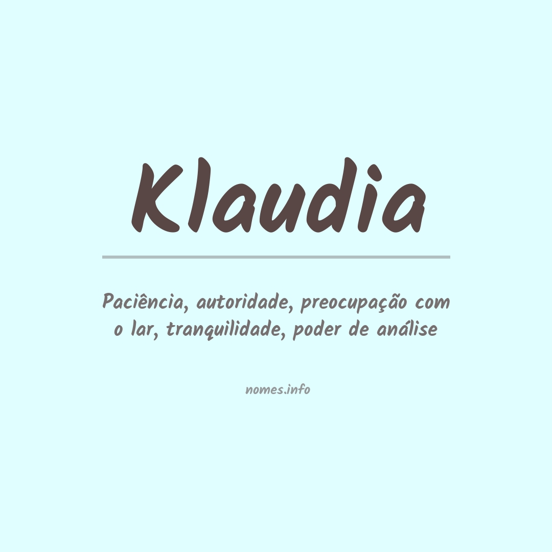 Significado do nome Klaudia