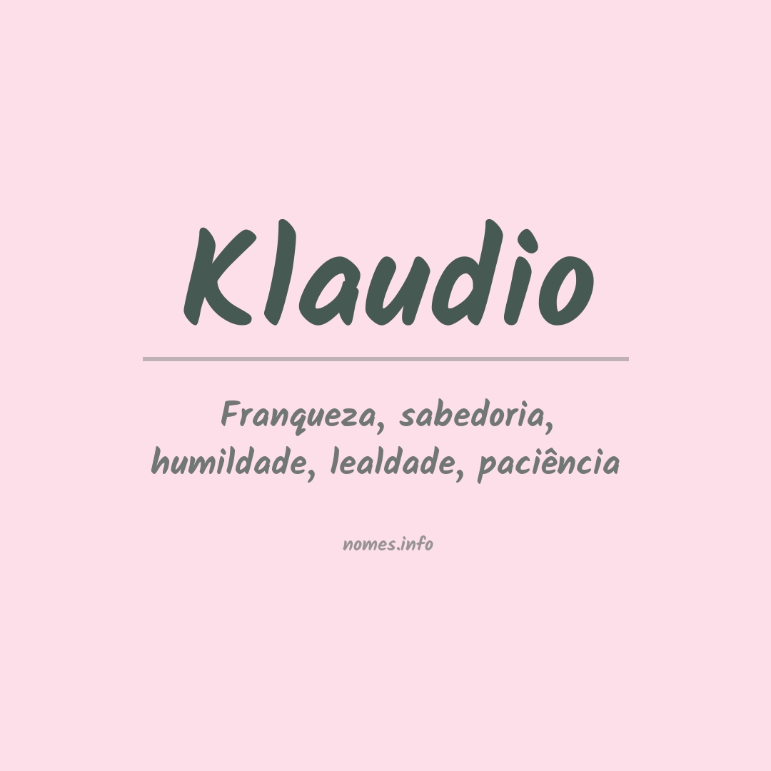 Significado do nome Klaudio