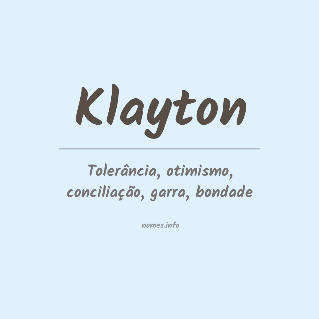 Significado do nome Klayton