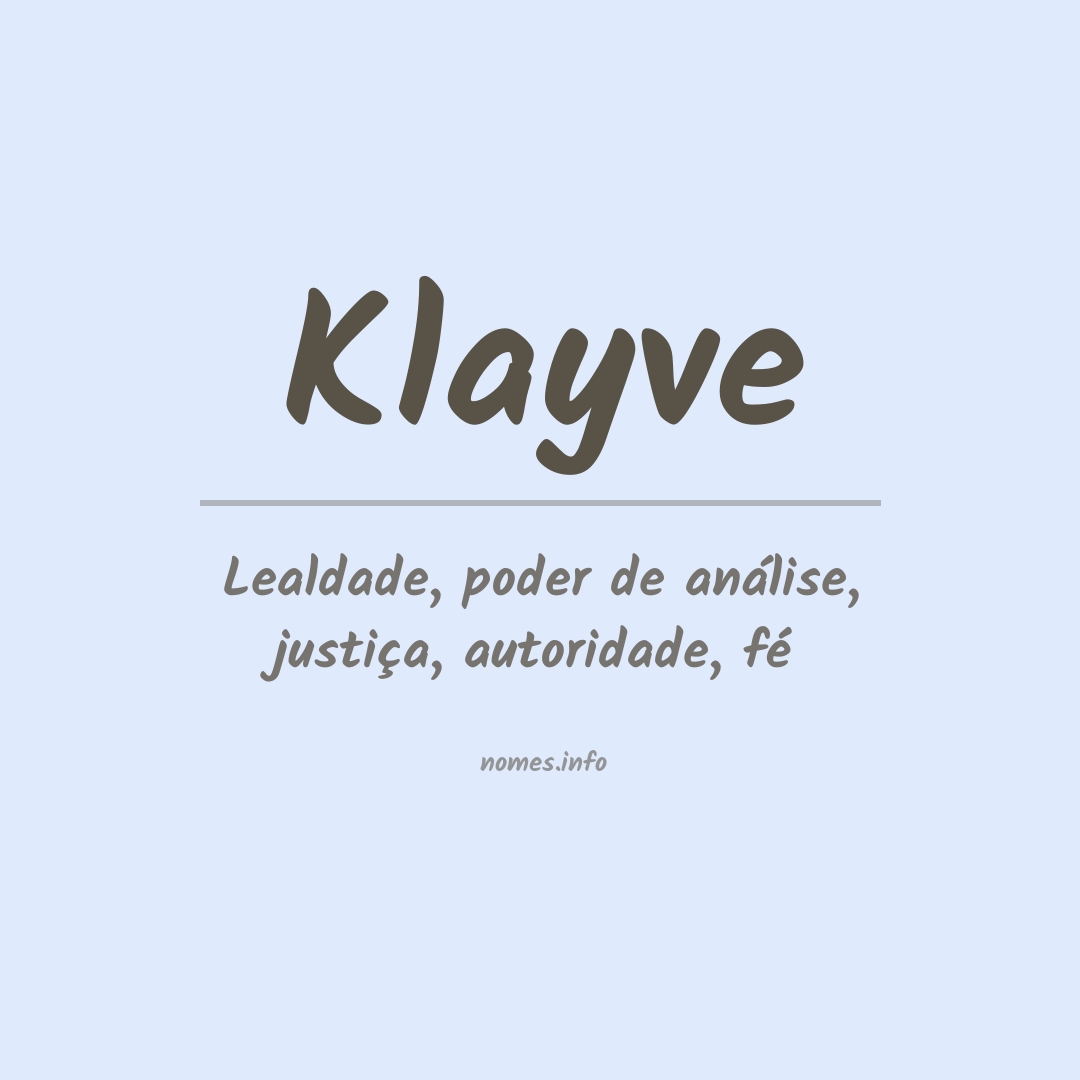 Significado do nome Klayve