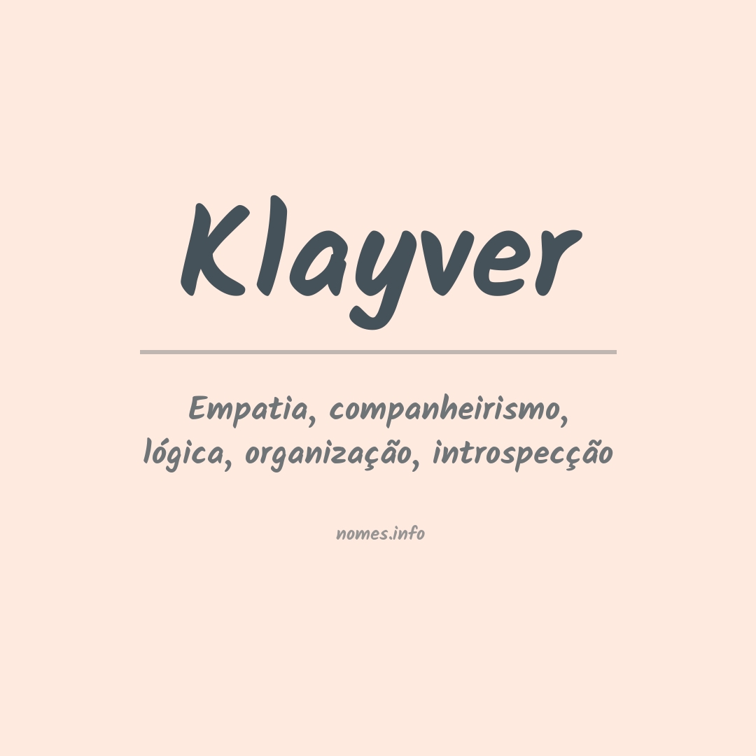 Significado do nome Klayver