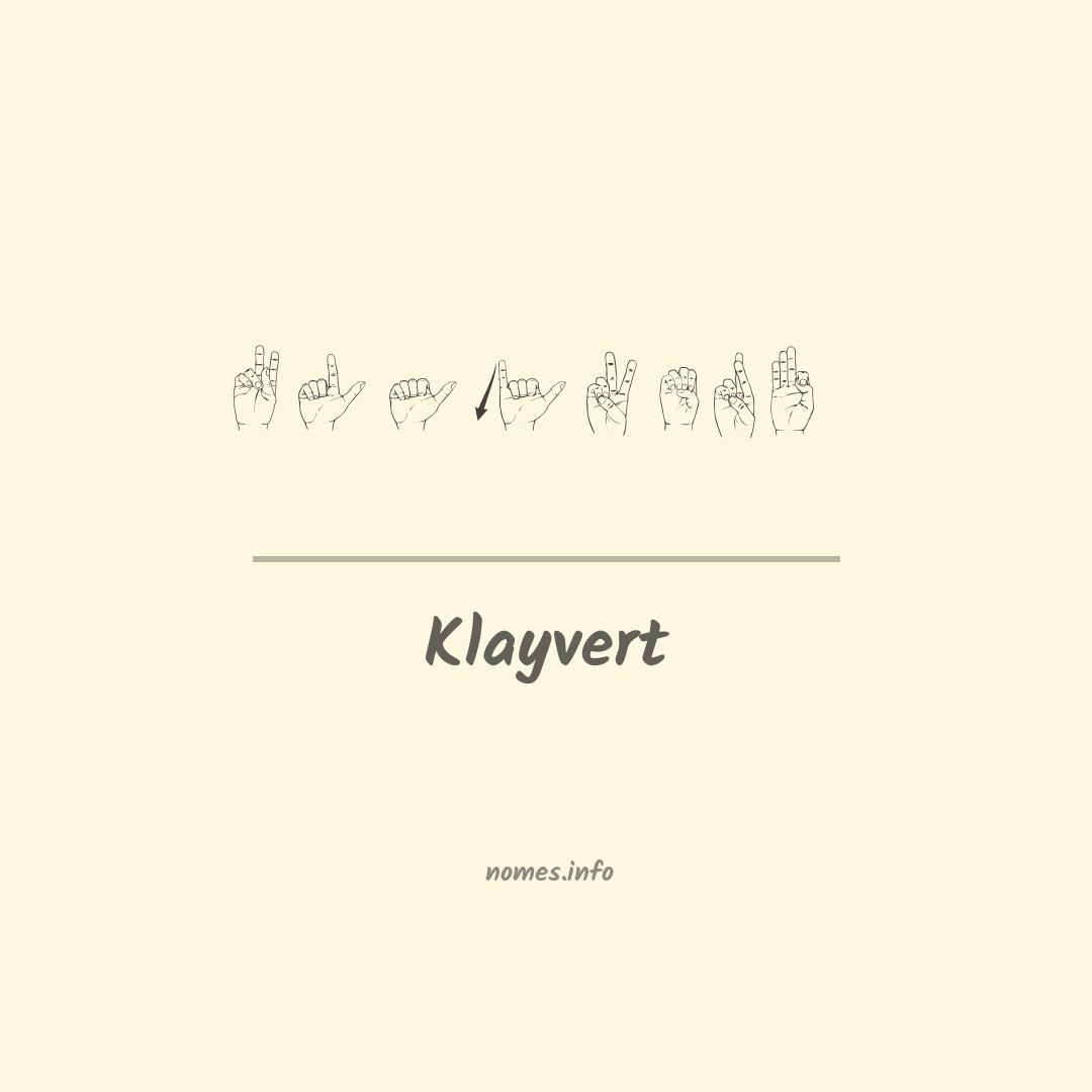 Klayvert em Libras