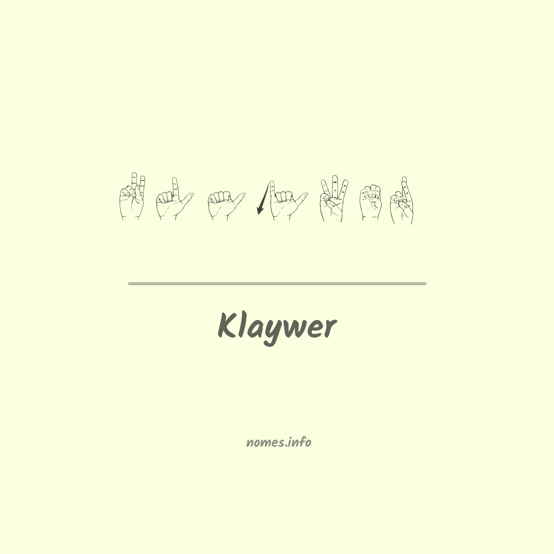 Klaywer em Libras
