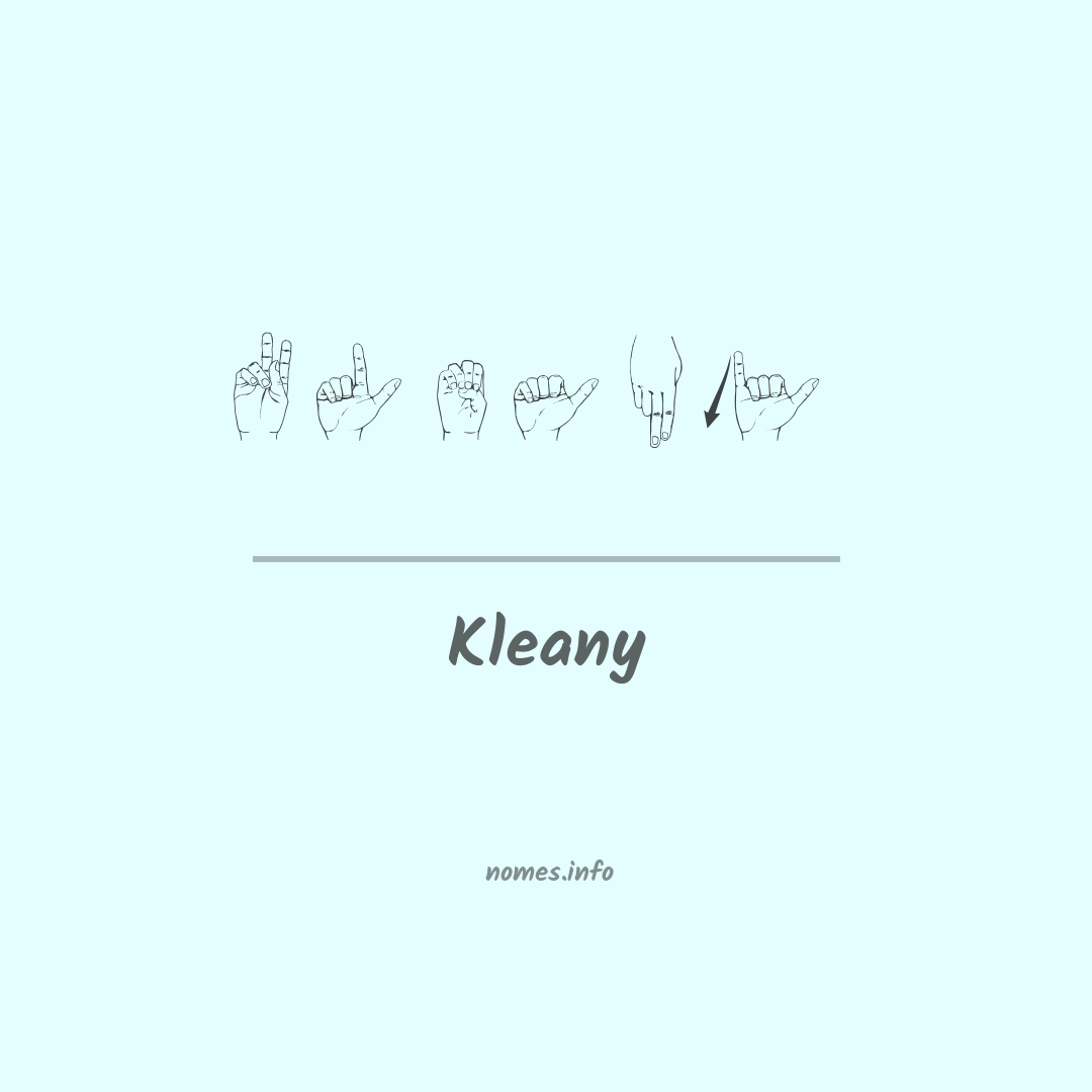 Kleany em Libras