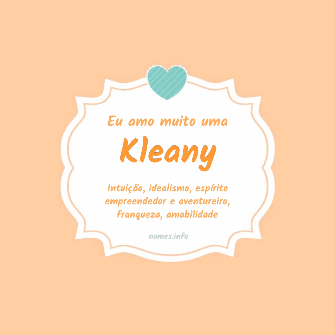 Eu amo muito Kleany