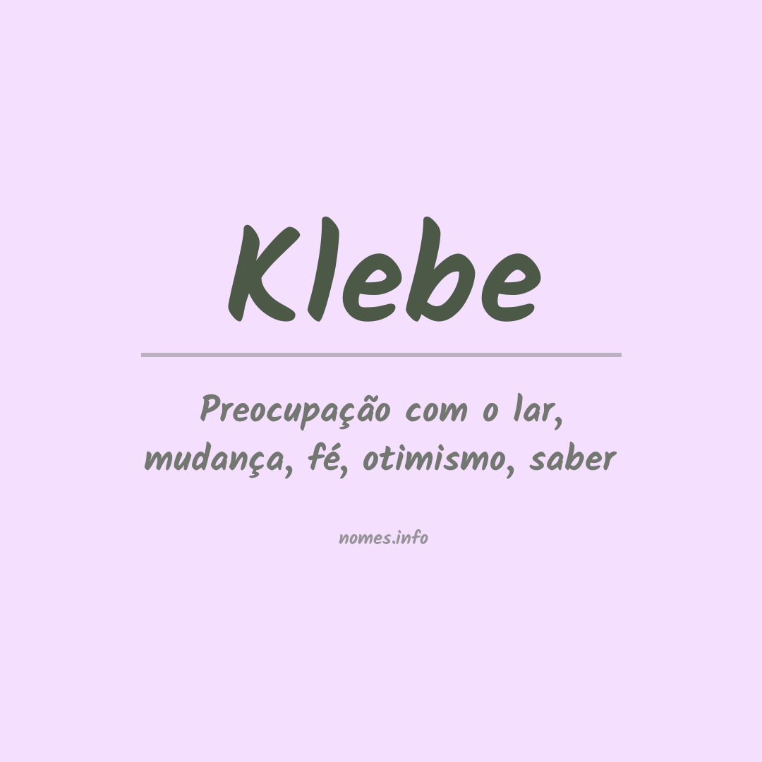 Significado do nome Klebe
