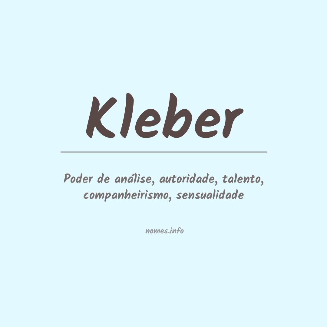 Significado do nome Kleber