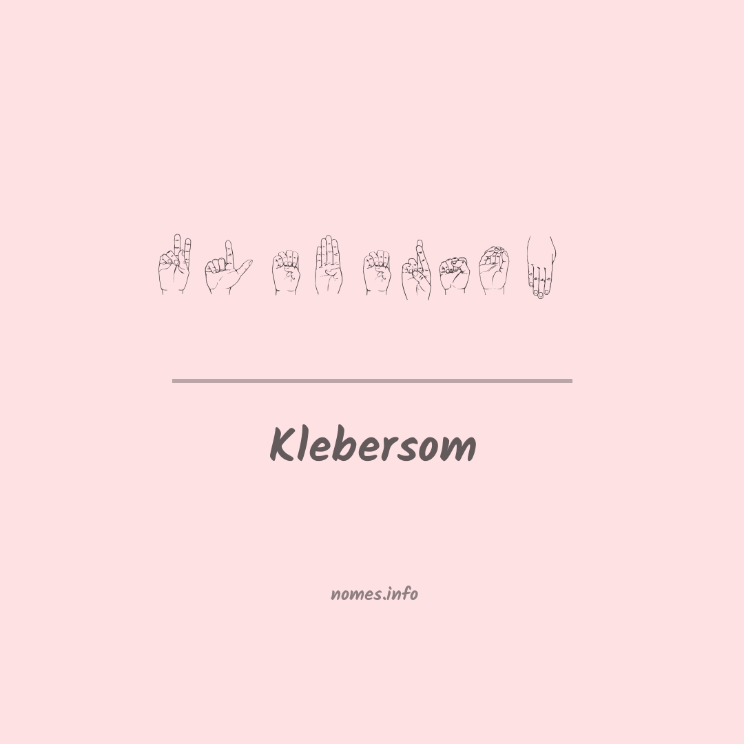 Klebersom em Libras