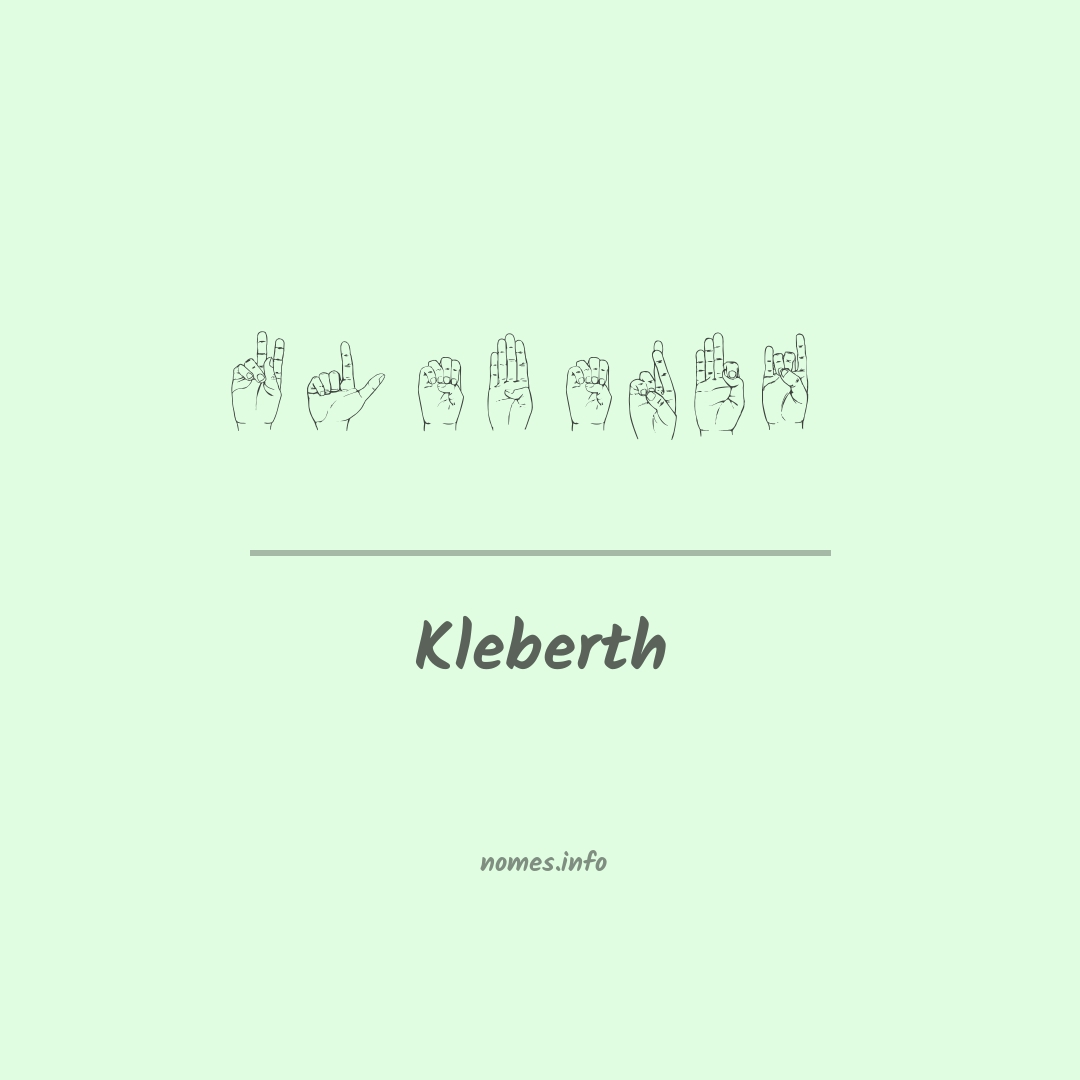 Kleberth em Libras
